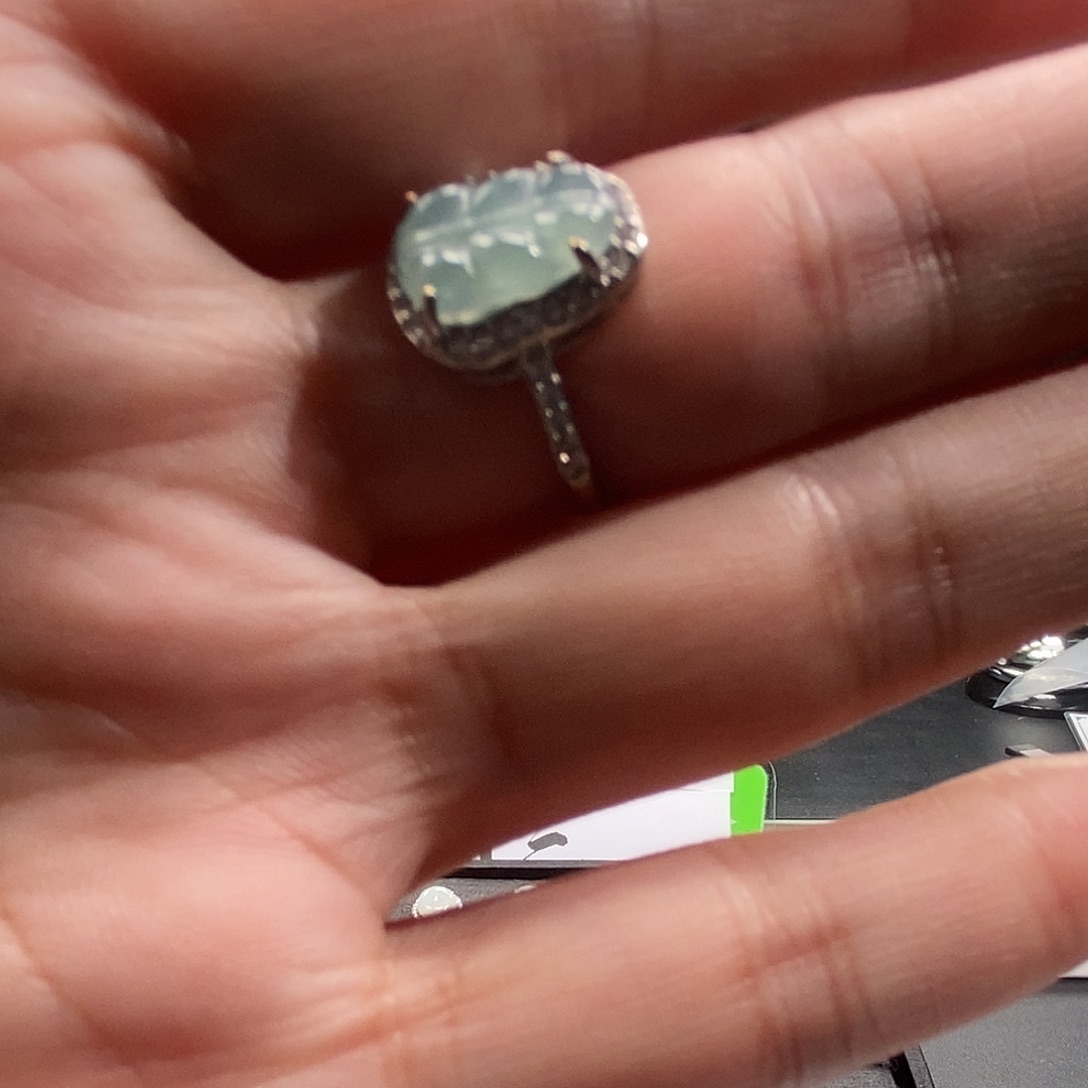 翡翠银S925镶嵌戒指