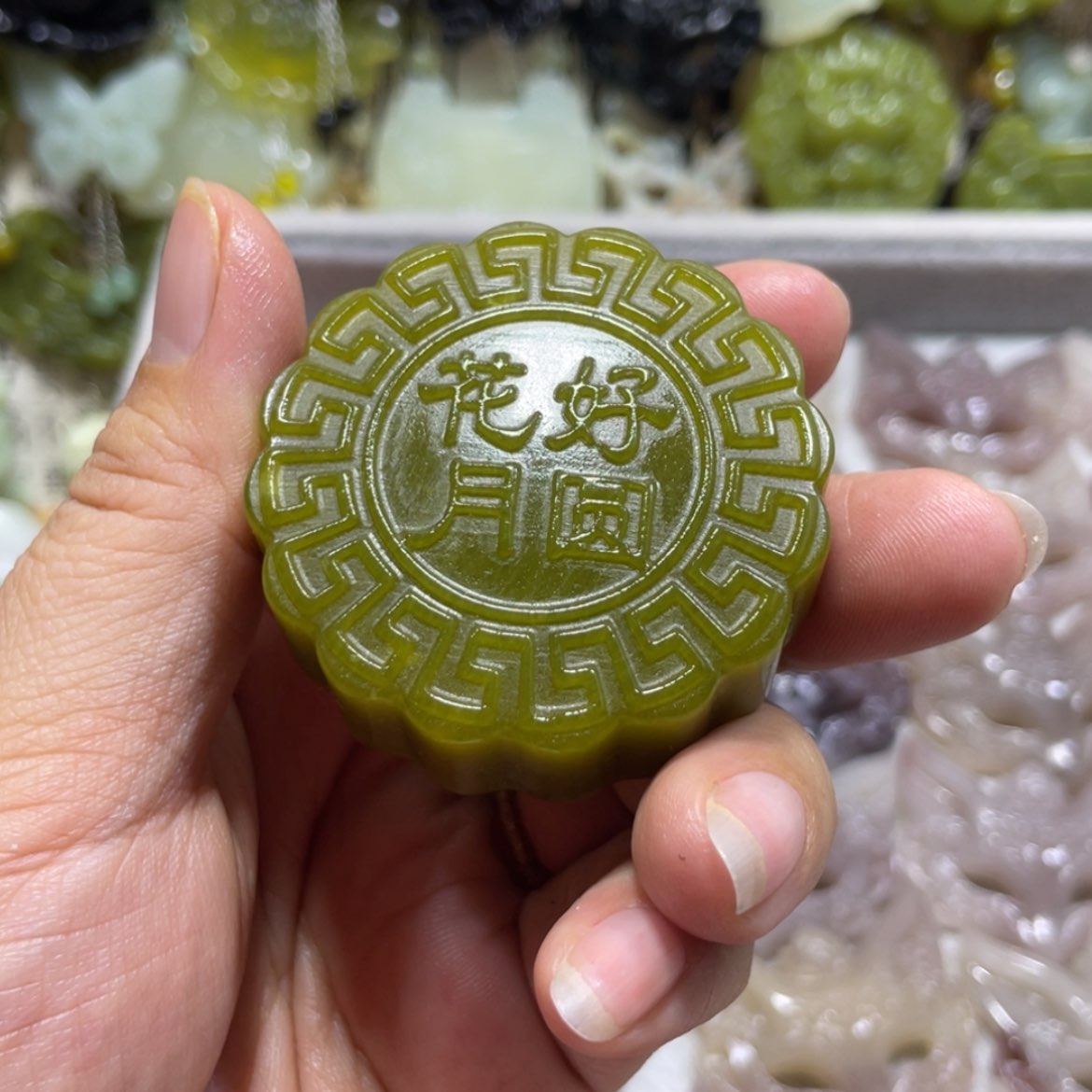 【闪购商品】岫玉颈饰未镶嵌84手把