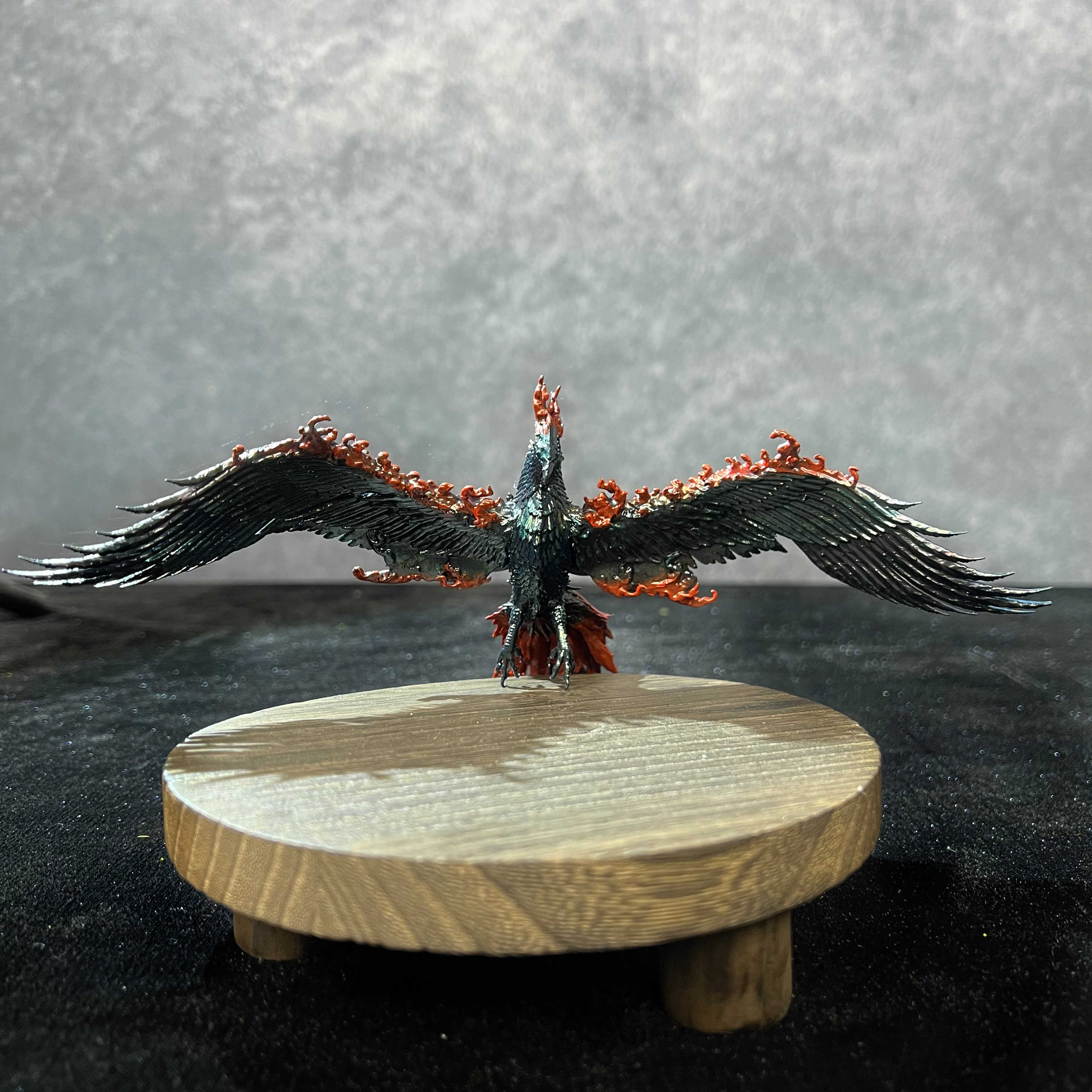 鱼缸造景装饰摆件凤凰 3D打印中国风摆件