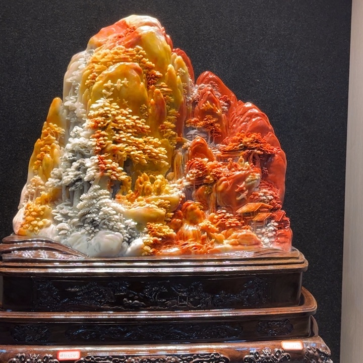 寿山石厚***哥寿山石摆件