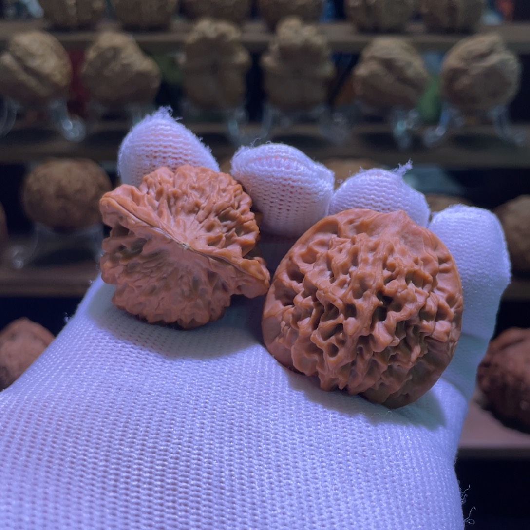 茉***花吊坠文玩核桃秦闷（帮修）