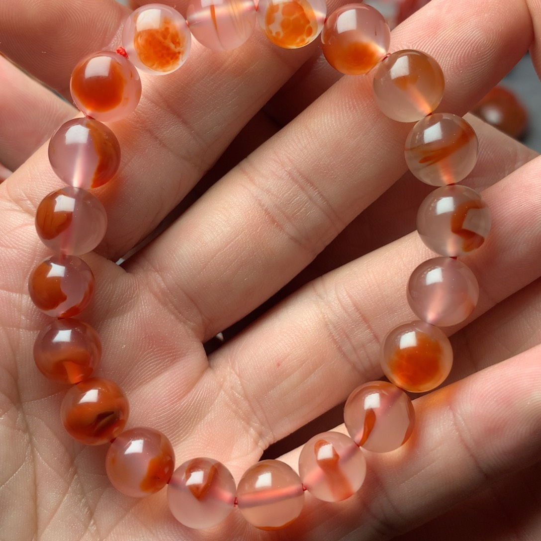 南红玛瑙未镶嵌1冰飘干掌多圈