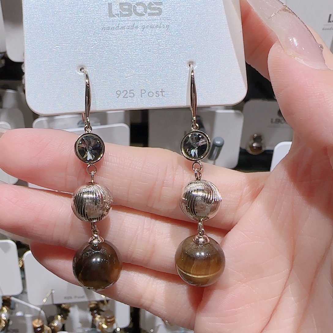 锆石铜合金925银耳环