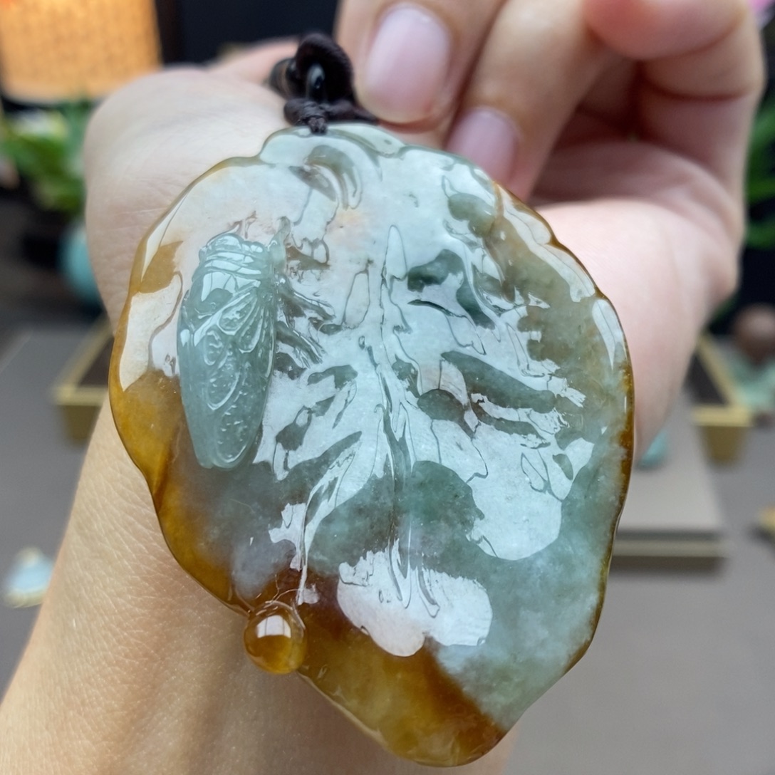 翡翠未镶嵌颈饰吊坠24