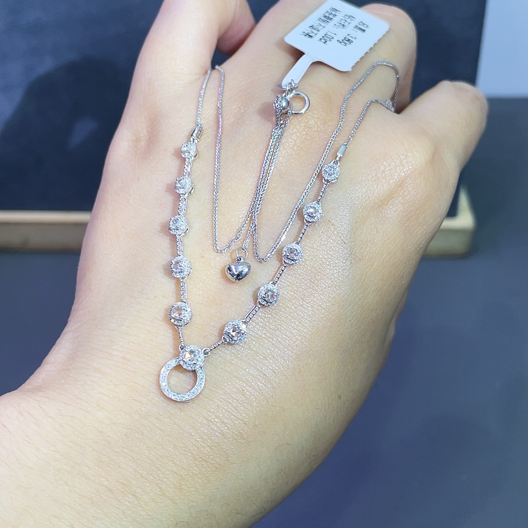 钻石18K金镶嵌颈饰钻石万能项链