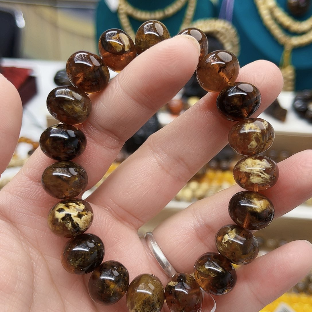 琥珀手链未镶嵌海**闲抚顺琥珀13