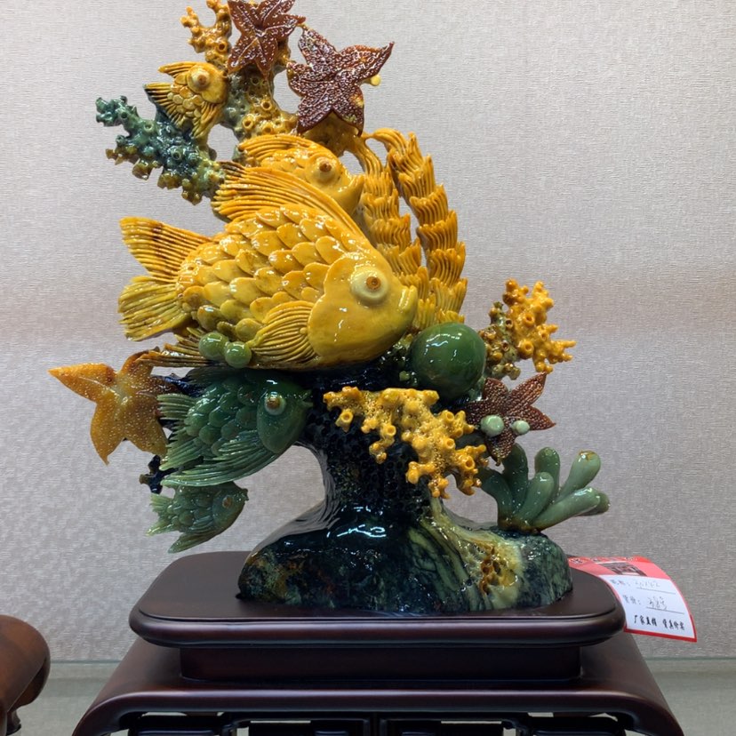 【闪购商品】蛇纹石玉摆件覆膜未镶嵌