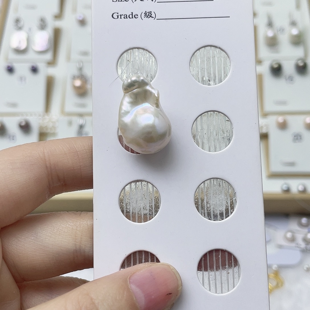 简***福耳饰淡水珍珠银S925镶嵌