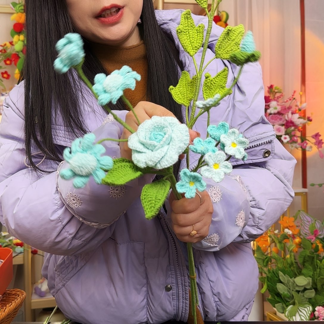 手工钩织设计花束