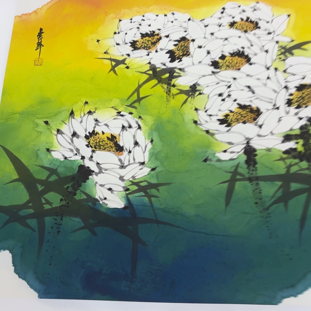 国画临**林杨世华斗方童