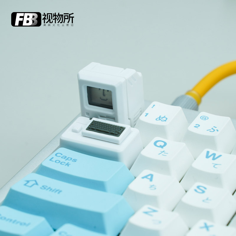 FBB创意磁吸键帽麦金塔MAC复古透光小电视机键帽机械键盘客制化