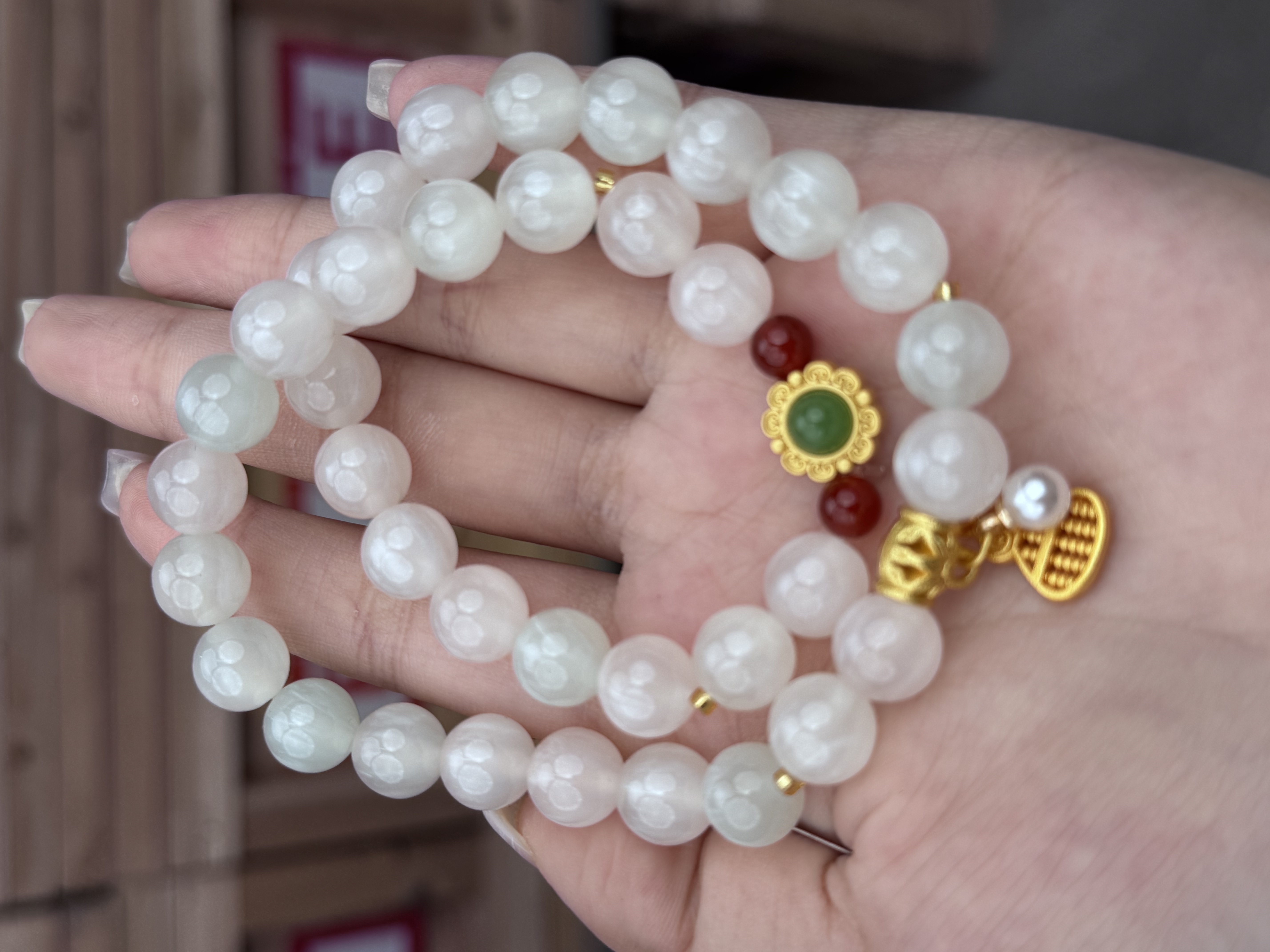 树脂手链 S1076精品双圈手串无礼盒