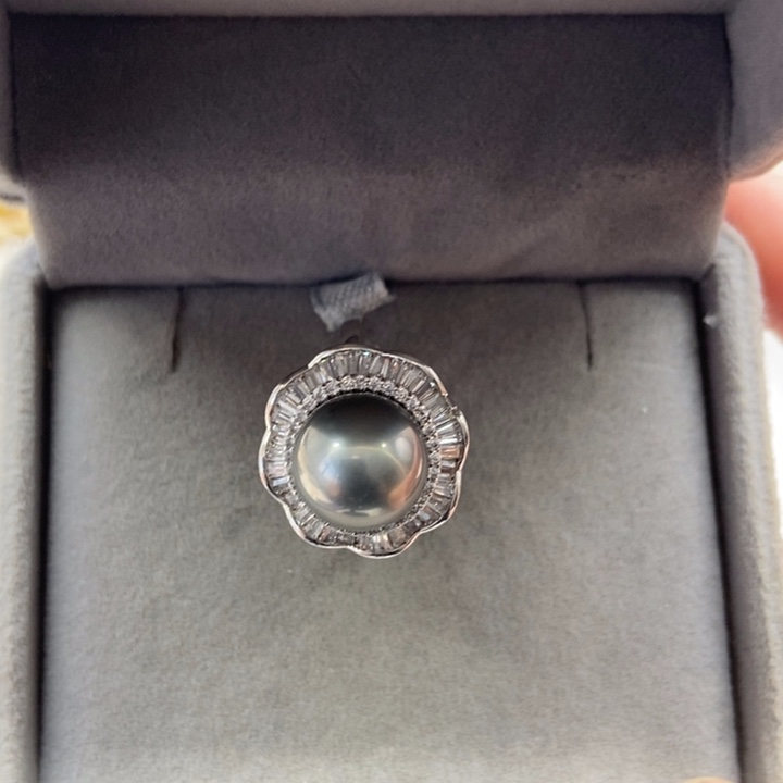 海水珍珠戒指银S925镶嵌