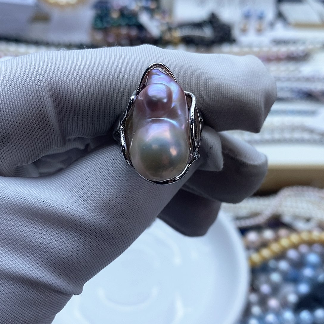 海水珍珠颈饰银S925镶嵌