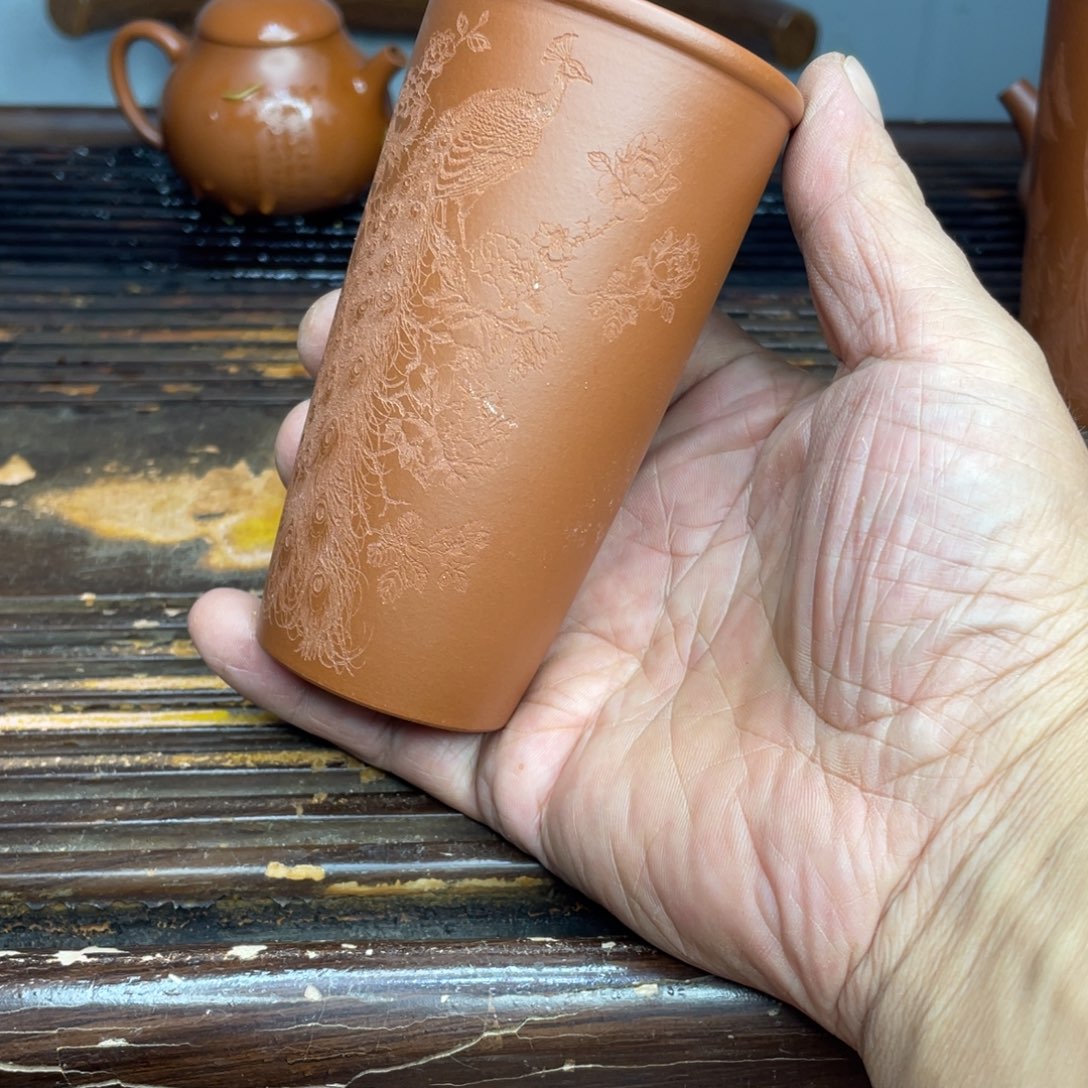 茶杯紫砂原矿赵庄朱泥可乐杯200cc