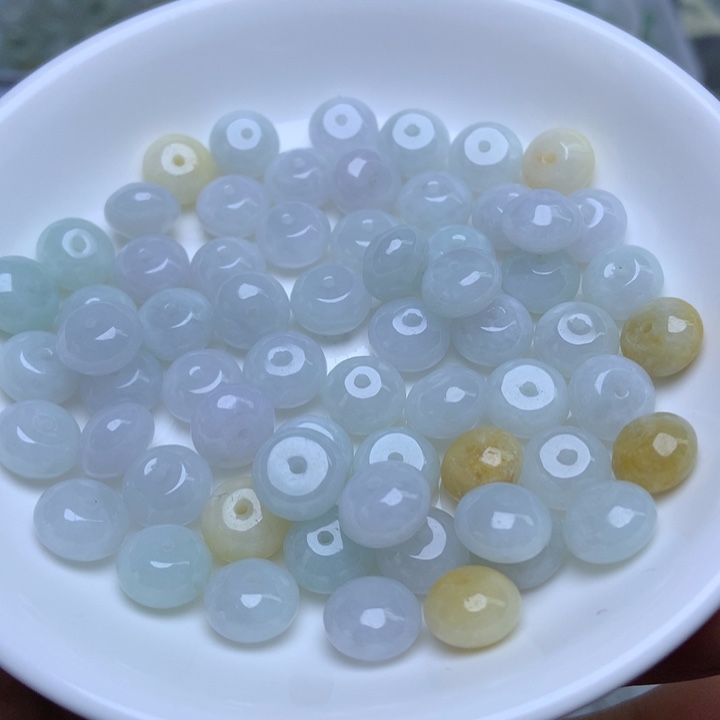 散珠翡翠卡6乘9冰鼓珠10个