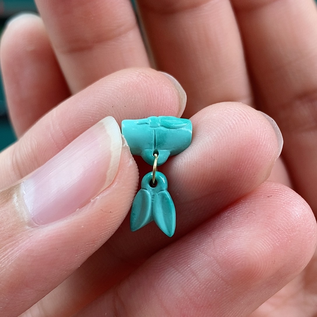 绿松石珠宝奇石18K金镶嵌