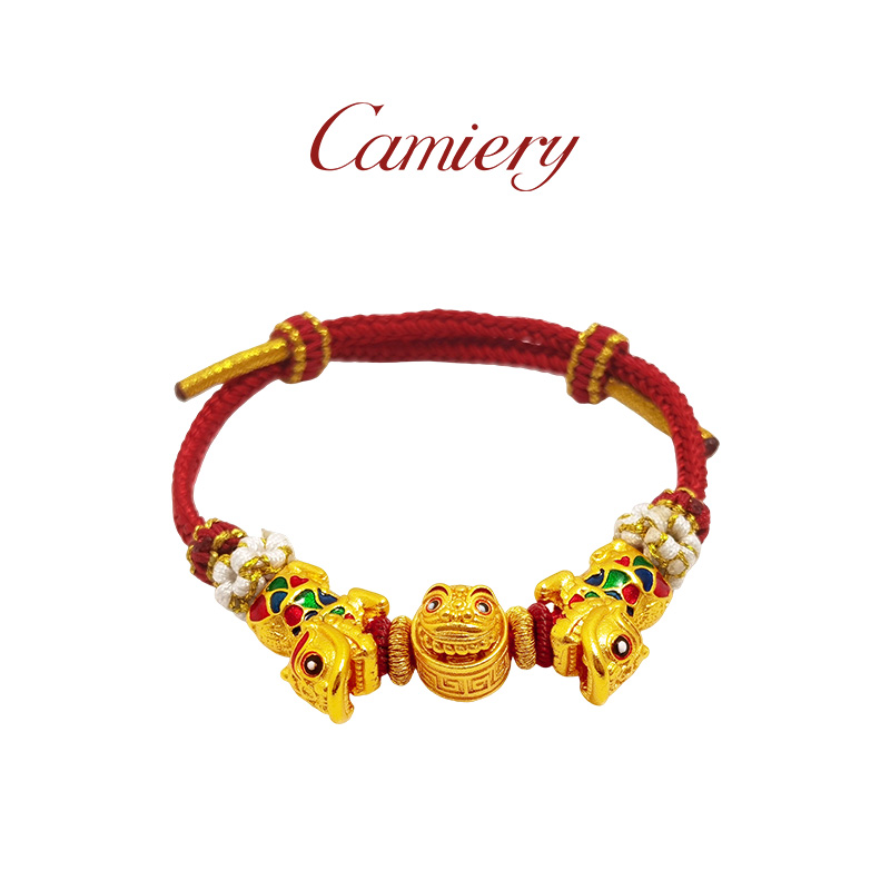 CAMIERY/卡美瑞 新中式可旋转醒狮编织手链