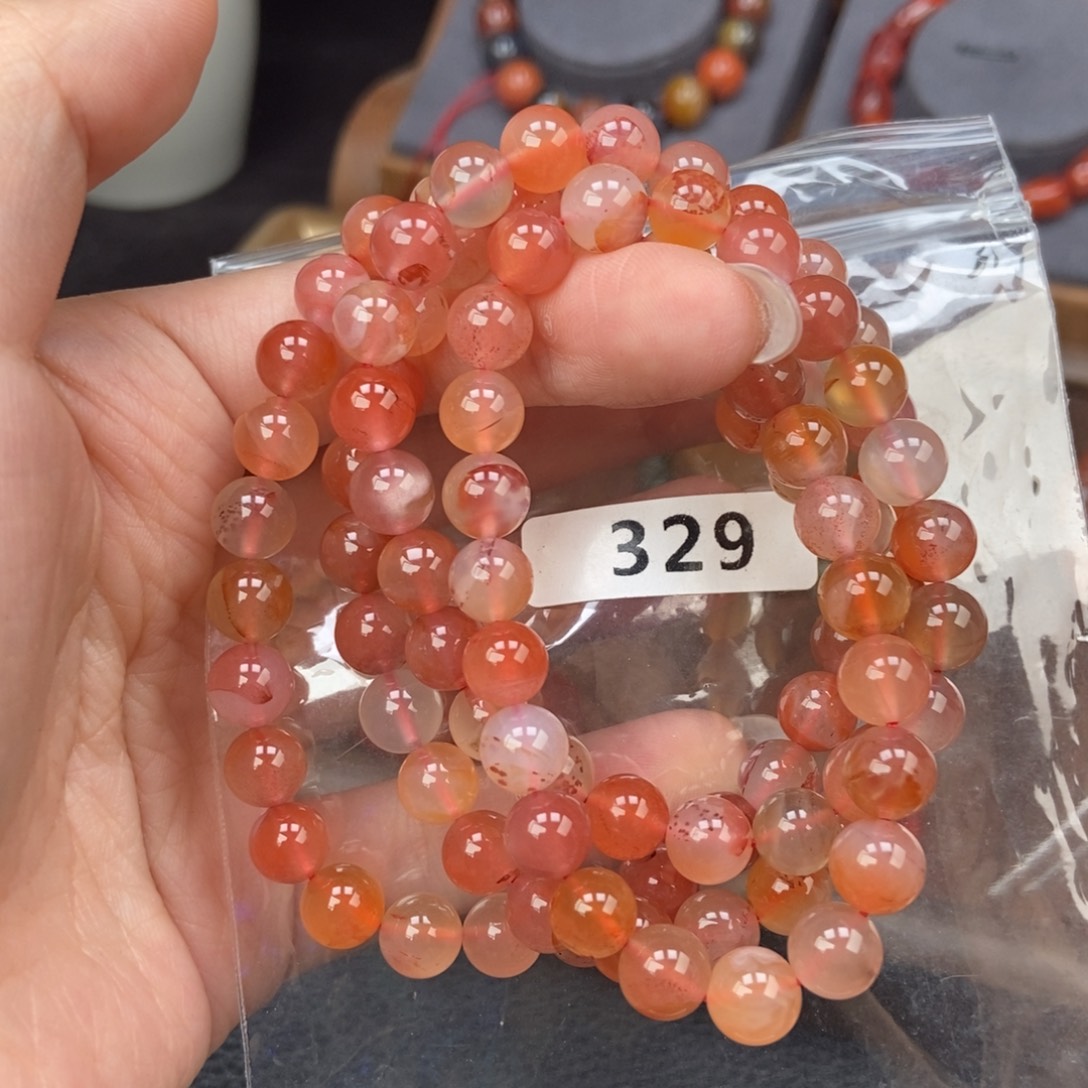 南红玛瑙未镶嵌手链卡7.3