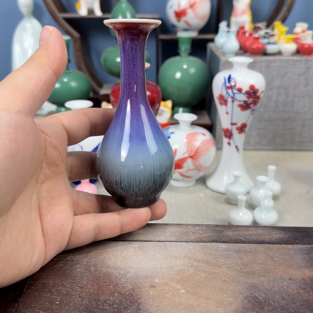 陶瓷手工小花器摆件