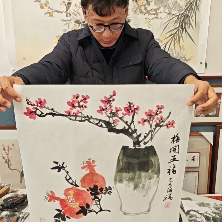 国画贾海瑞老师现场定制