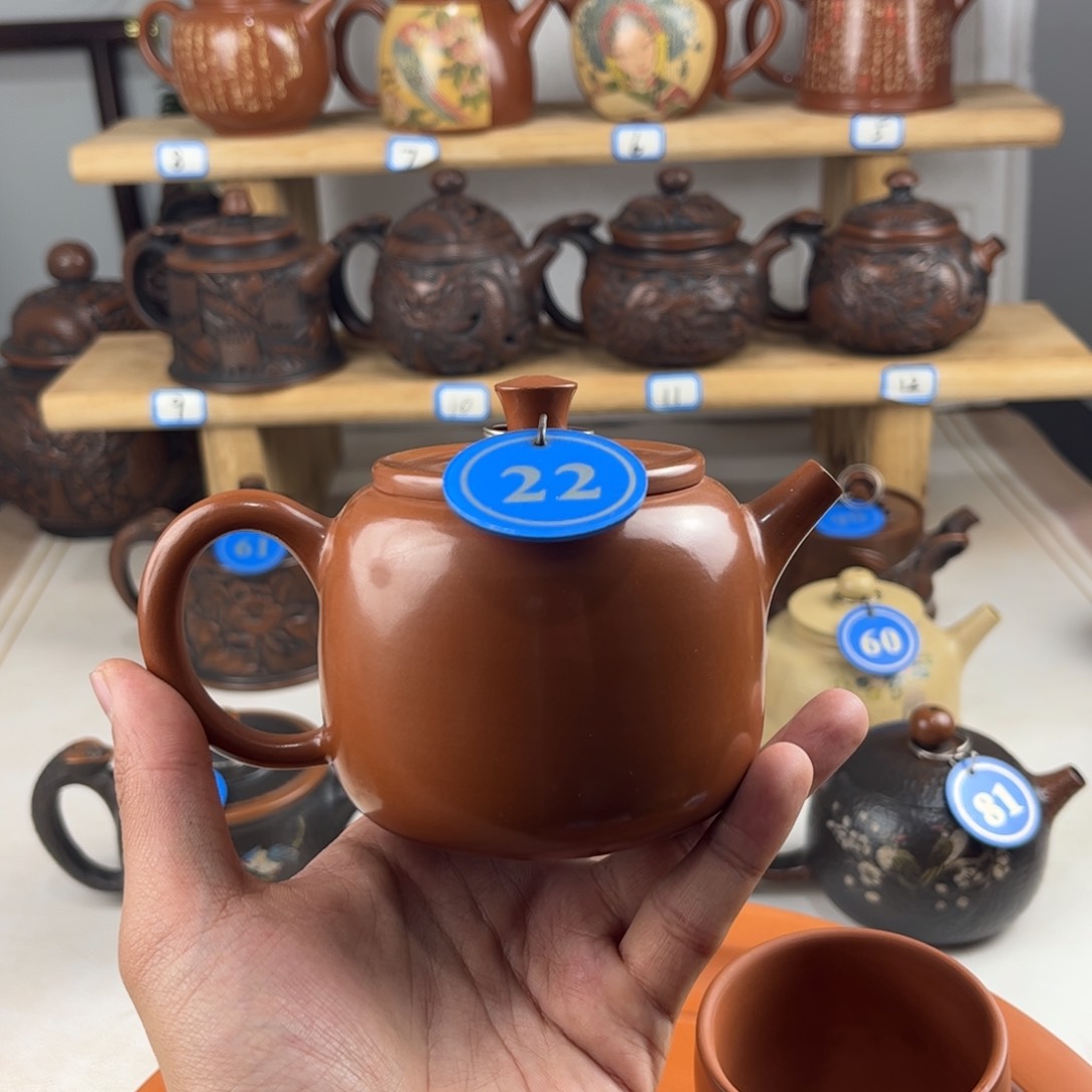 壶220cc 建水紫陶全手工制作，老匠人传承手艺