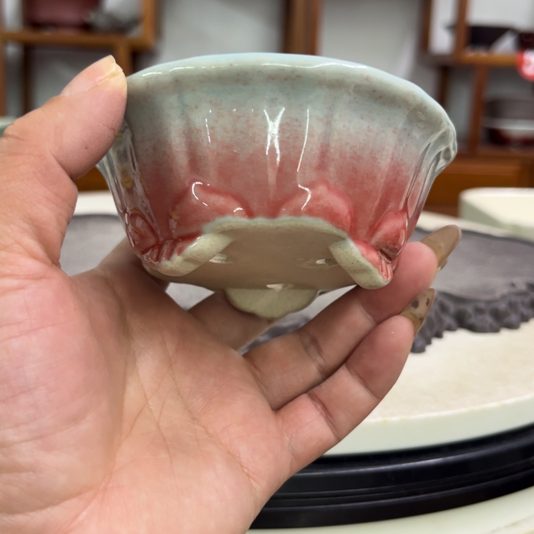 紫砂花盆瑕疵4.5-9。。。