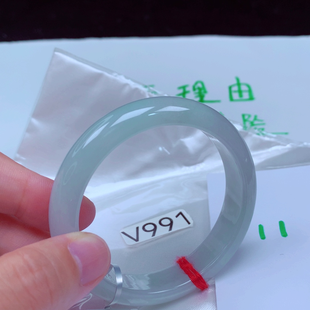 未镶嵌手镯翡翠缅甸天然A货翡翠手镯54.6