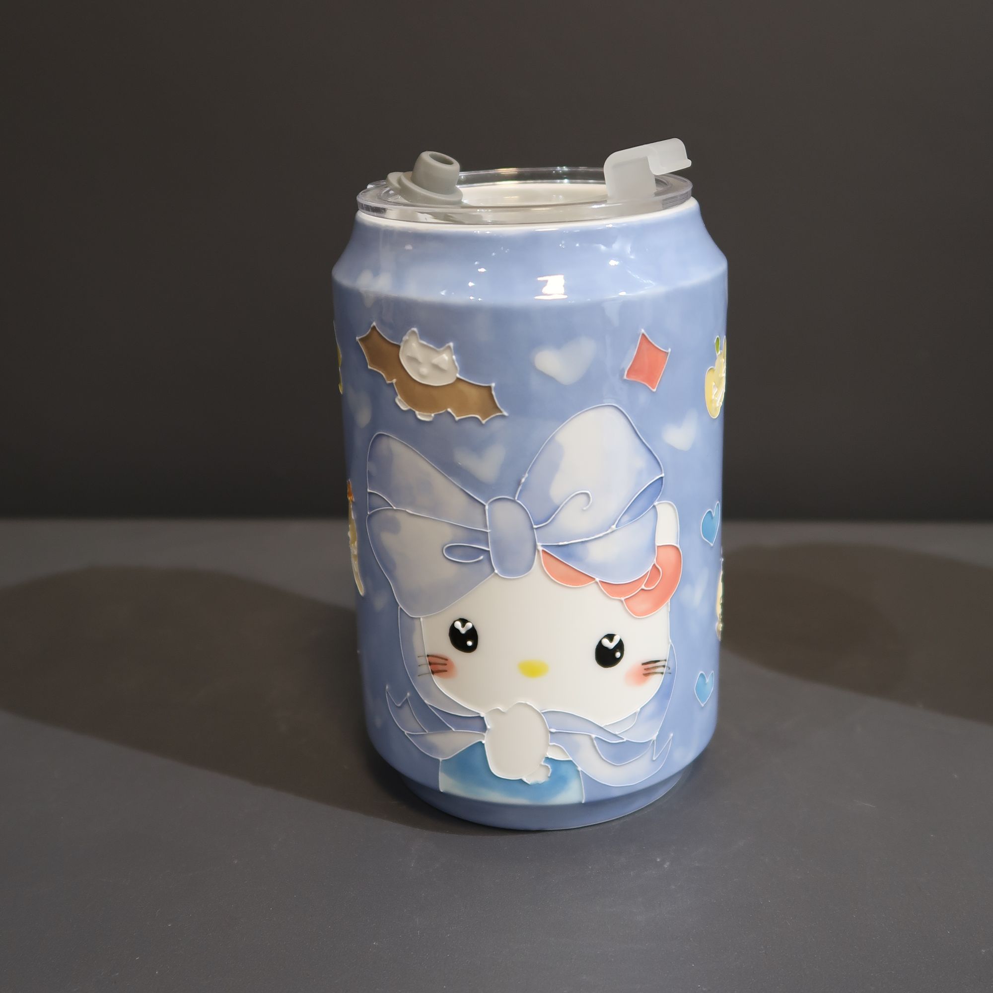 A303卡通HELLO KITTY可爱手绘陶瓷,杯子盘手工手绘创意