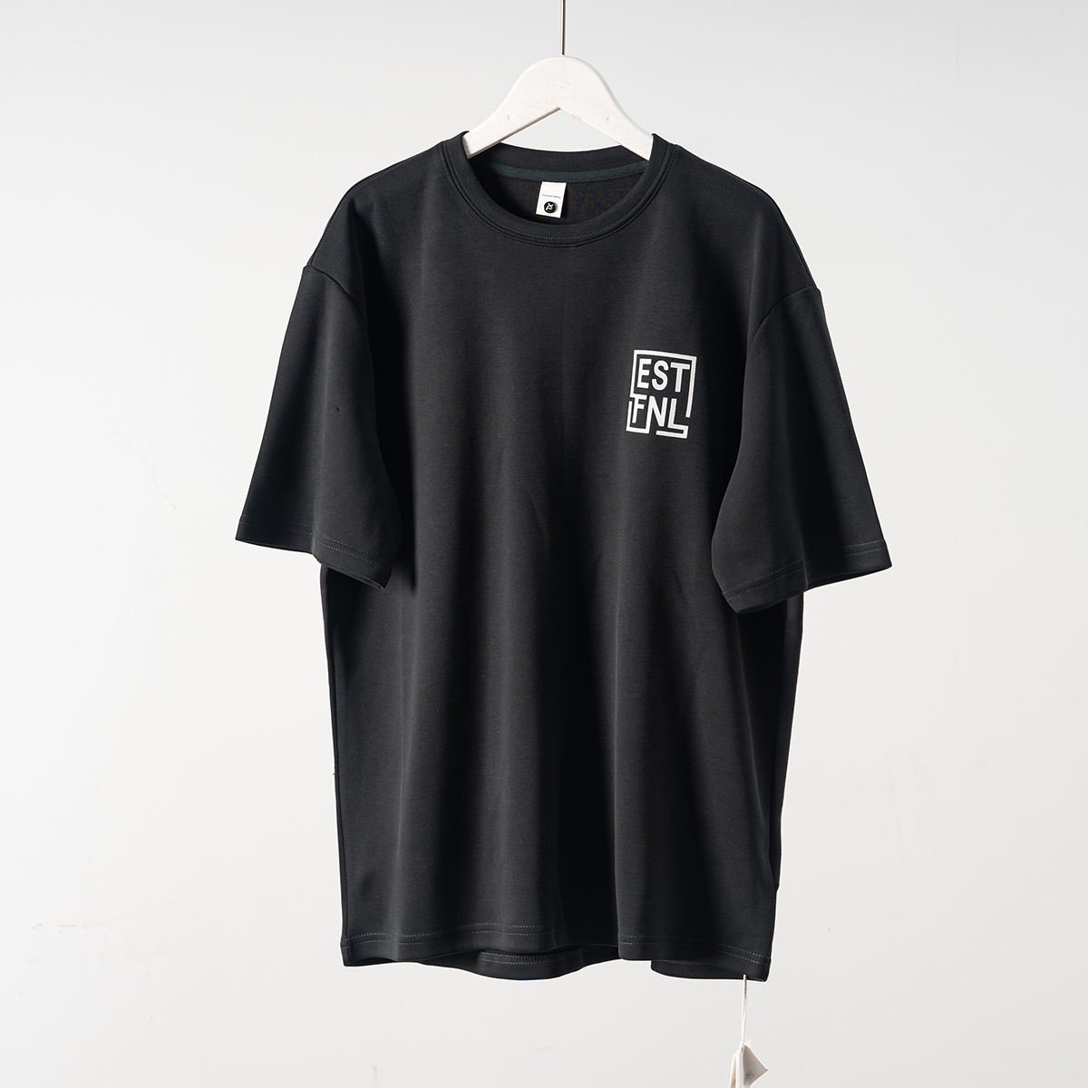 B522 夏季美式重磅潮牌百搭宽松休闲圆领短袖T恤5035黑