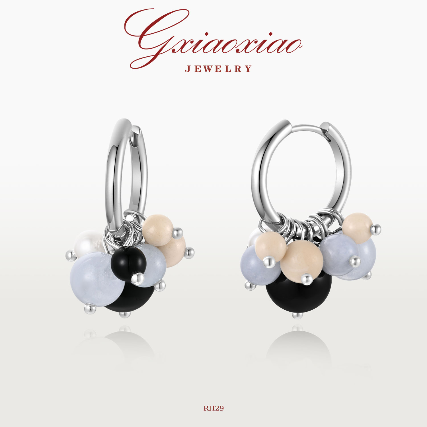 G XIAOXIAO 【听海】法式气质复古个性耳环 RH29