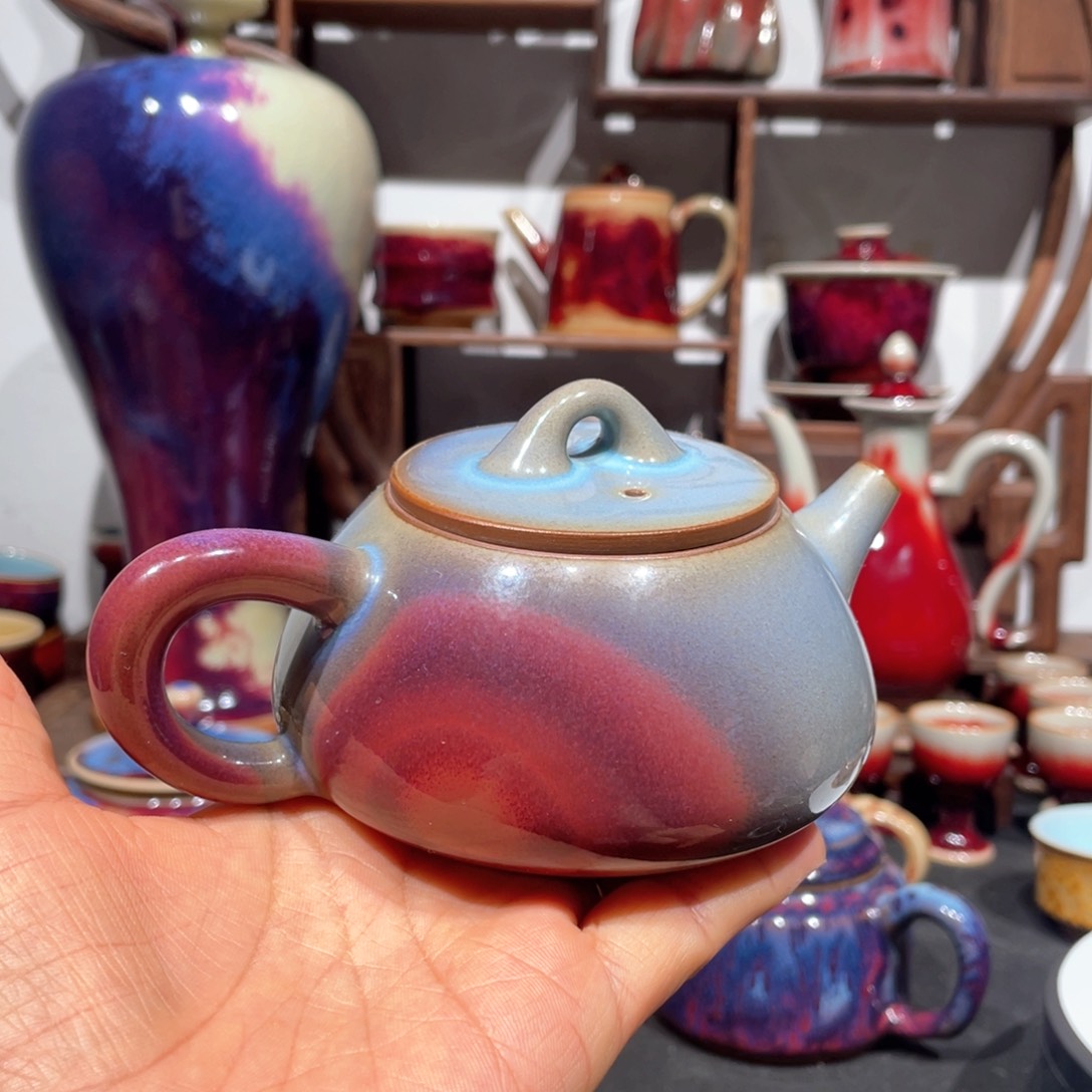 独***叶中国神后钧瓷茶器