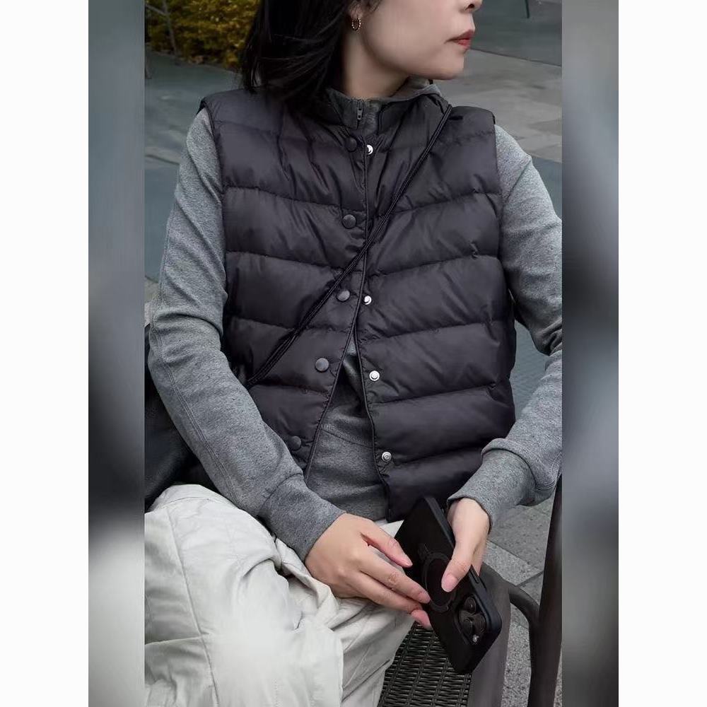 韩系时尚潮流保暖马甲棉服女冬季新款无袖宽松显瘦通勤百搭外套潮