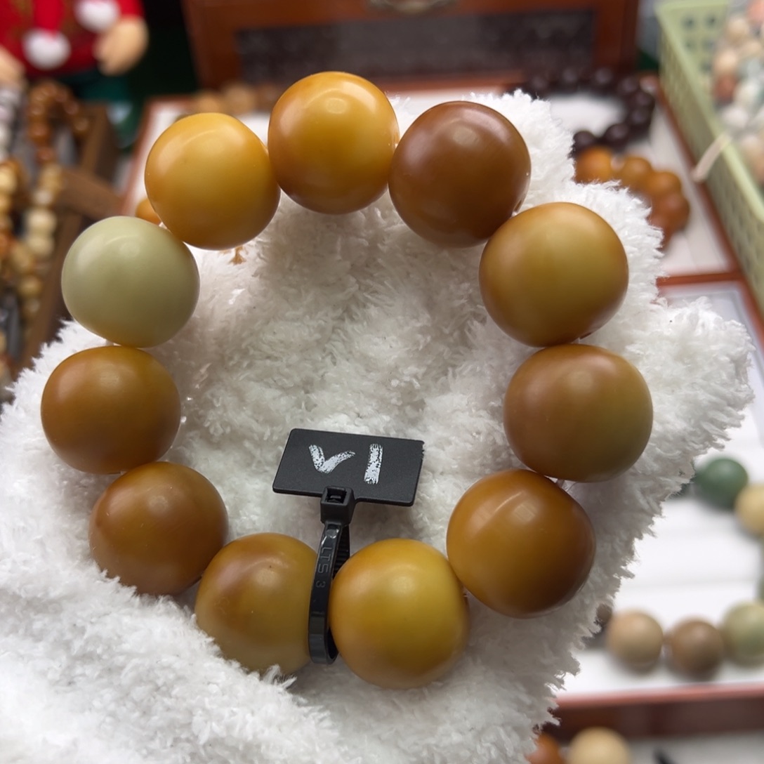 菩提根/象牙果手串卡24苹果干磨微瑕
