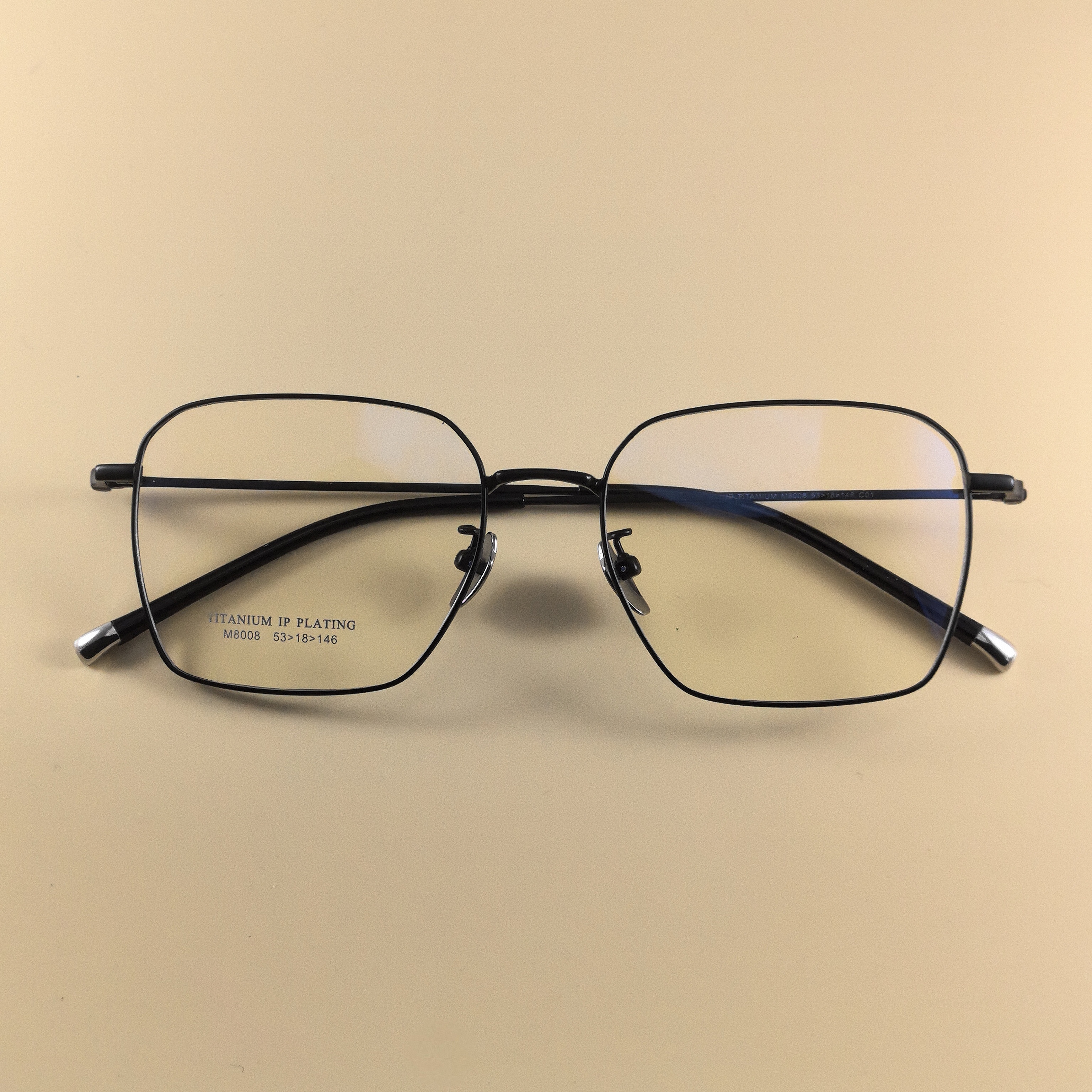 时尚大框眼镜女高级感8008镜框全钛纯钛近视眼镜架超轻男