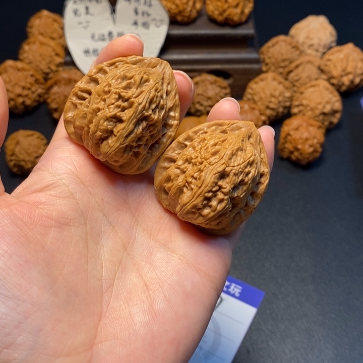 文玩核桃把件17号僧帽38尺打底