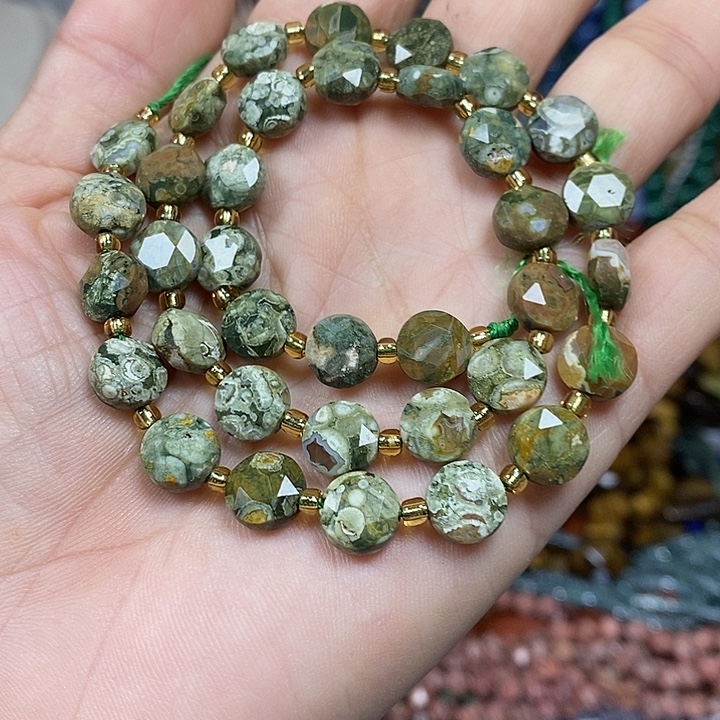 玛瑙/玉髓未镶嵌珠宝半成品天然老雀仔切面卡8mm