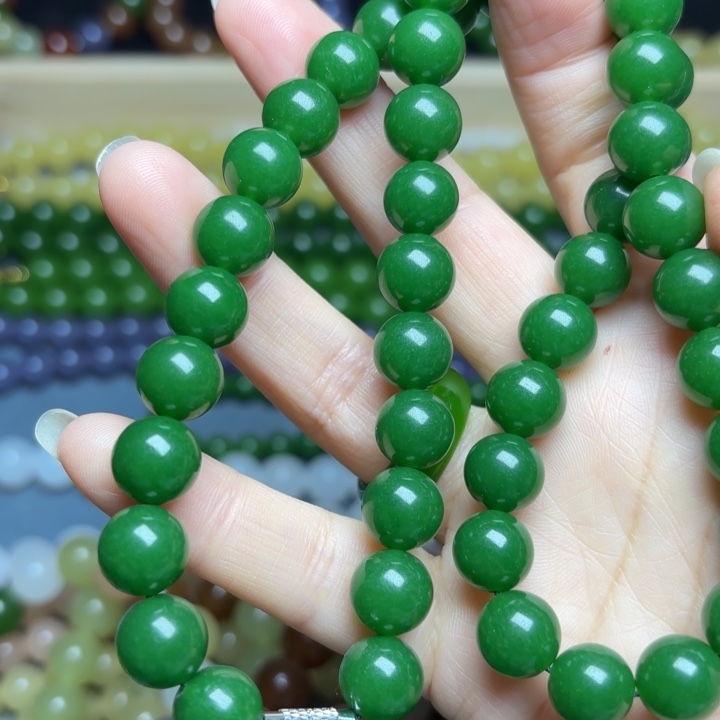 菠菜绿10mmmmmmmm项链