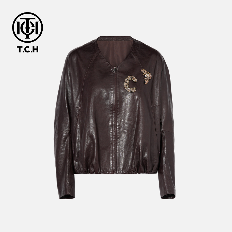 TCH私服烫钻工艺新时尚淑女百搭新潮流外套女T75C16E5001轻奢tch