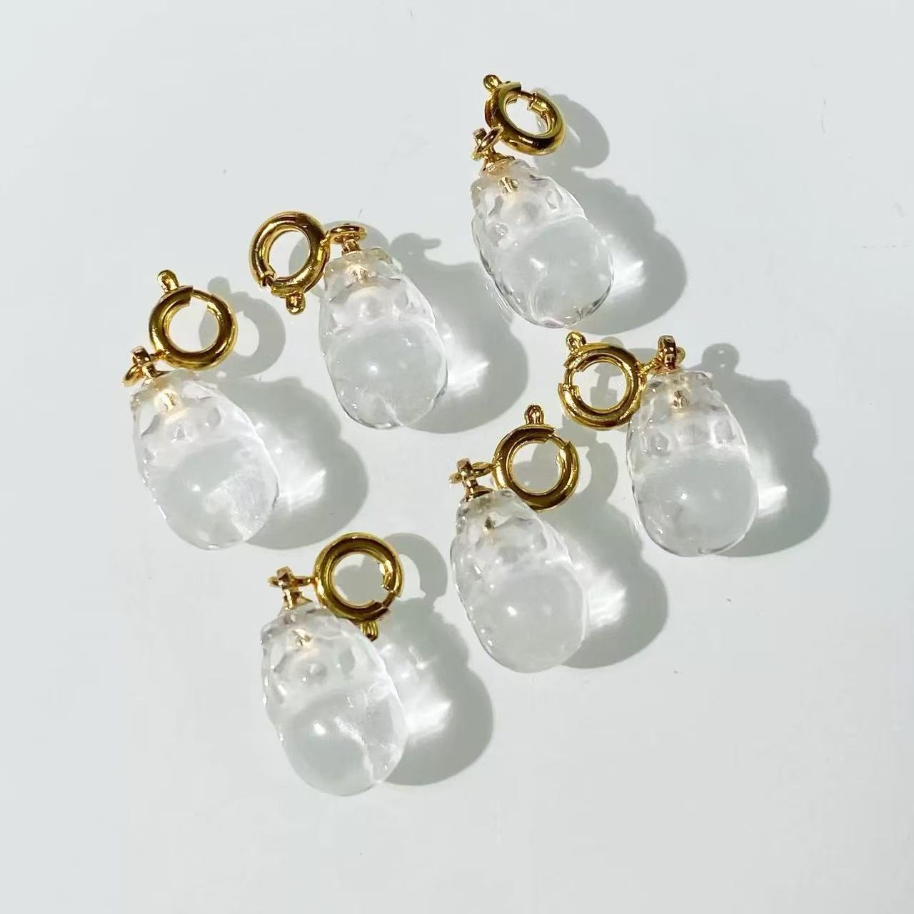 【婉葶珠宝】天然白水晶貔貅吊坠滴溜（多样性发一）