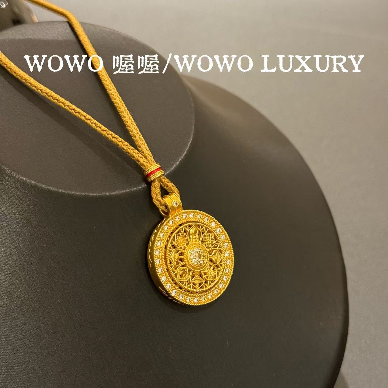 铜合金项链 “八宝罗盘”镀金项链N2791【AYX】