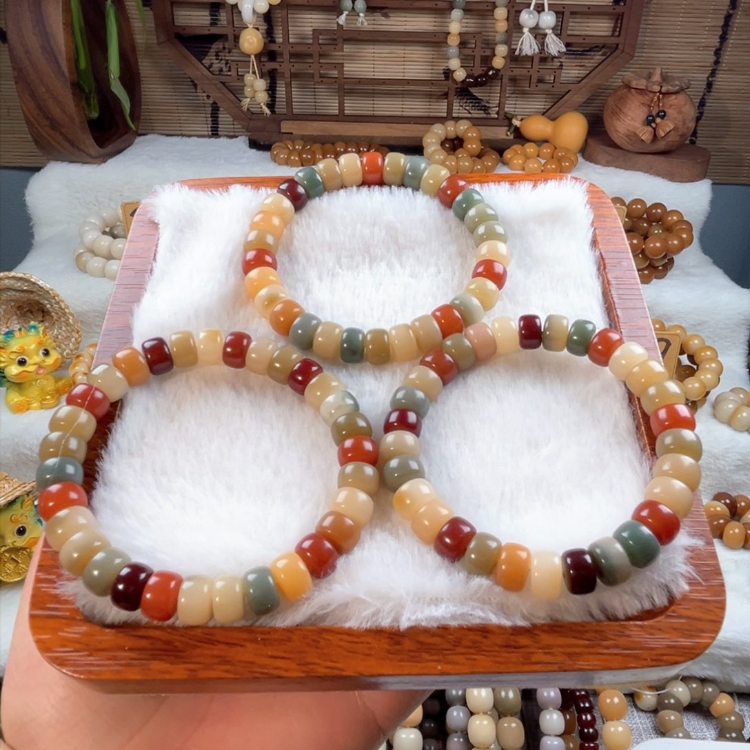 菩提根/象牙果手串糖果色药片