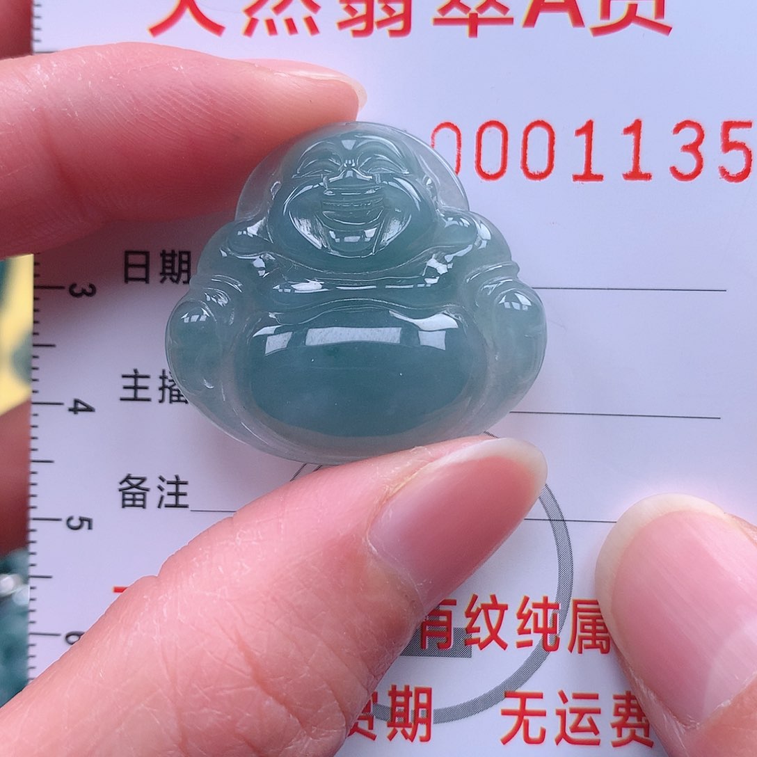翡翠吊坠(不含链)银S925镶嵌吊坠