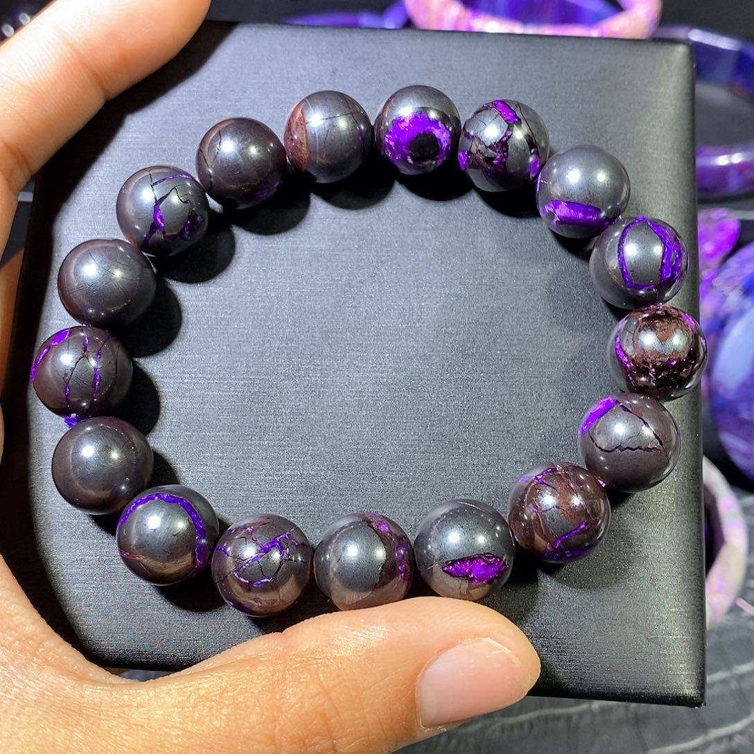 苏纪石（舒俱来）未镶嵌南非舒俱来丝绒圆珠单圈12+