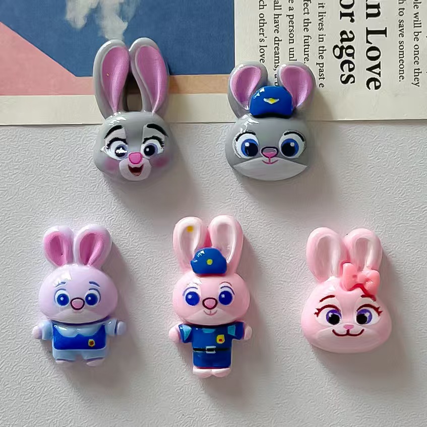 手工材料兔子朱迪贴片