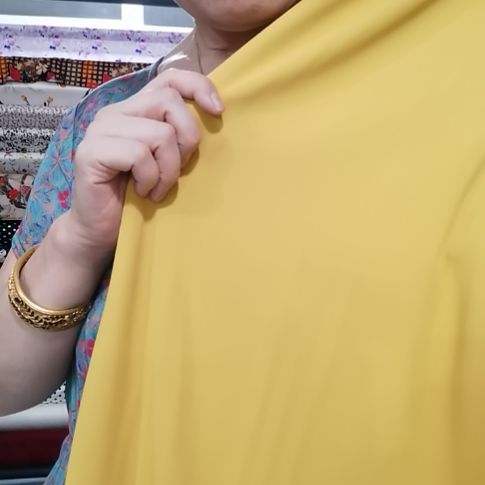 青麻布料姜黄色1.1米