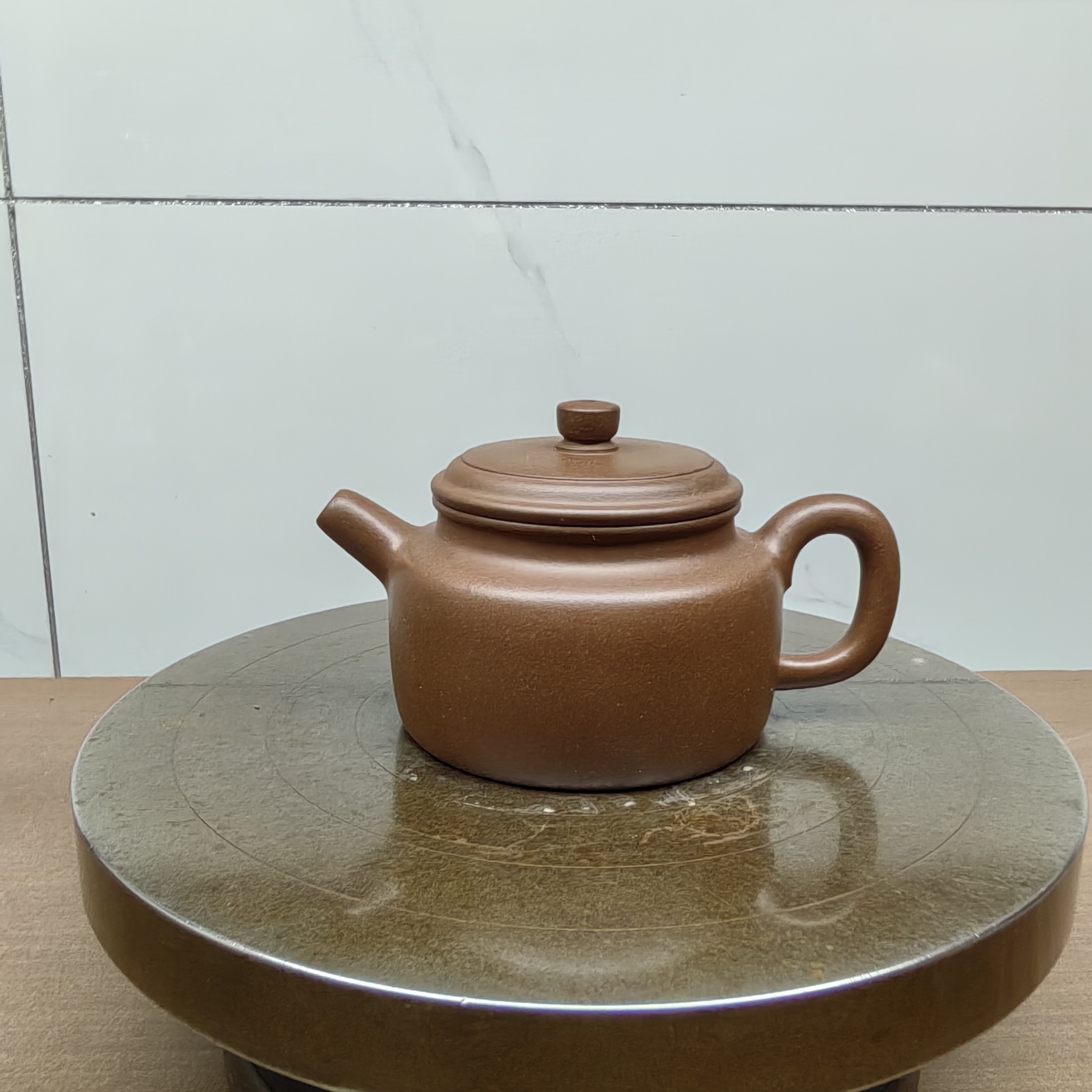 德钟壶，原矿底槽青60目，100毫升左右精工半手助理工艺美术师手制