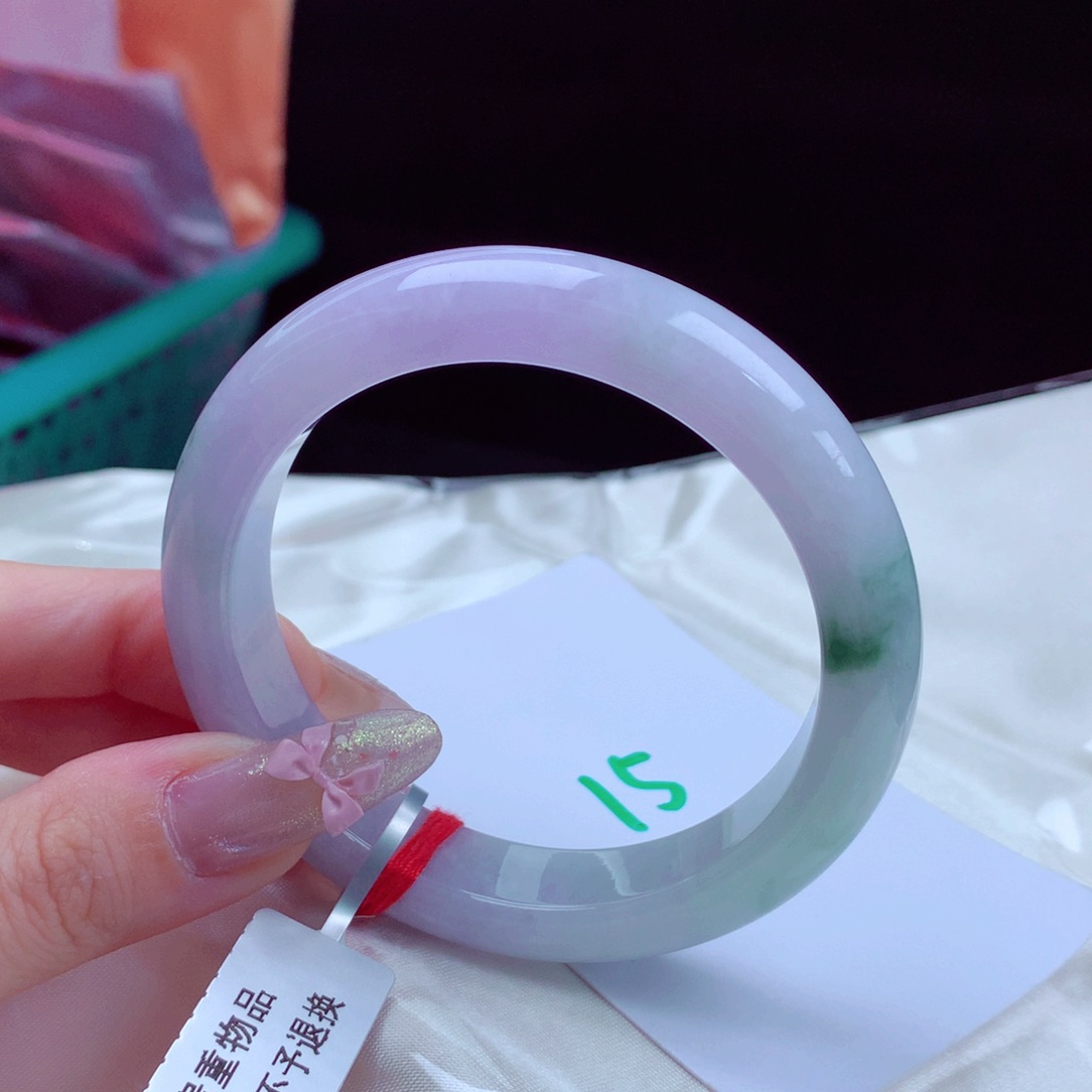 未镶嵌手镯翡翠天然缅甸翡翠A货手镯 15号