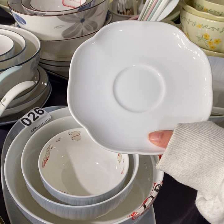 瓷骨碟六寸10个不退不换