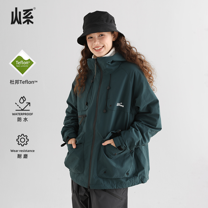 山系SetFuns四季薄绒新款户外工装外套男女情侣软壳防水风衣夹克